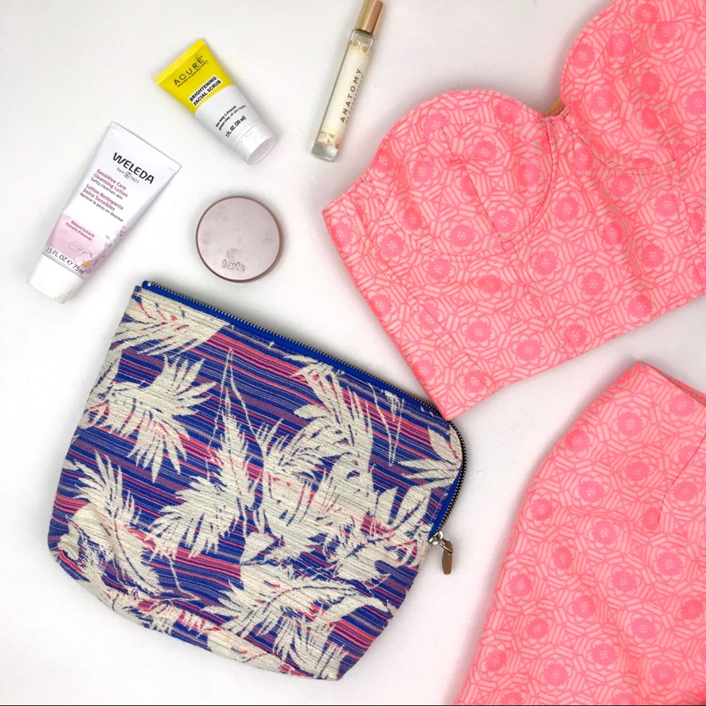 J.Crew Sunwashed Tropical Clutch